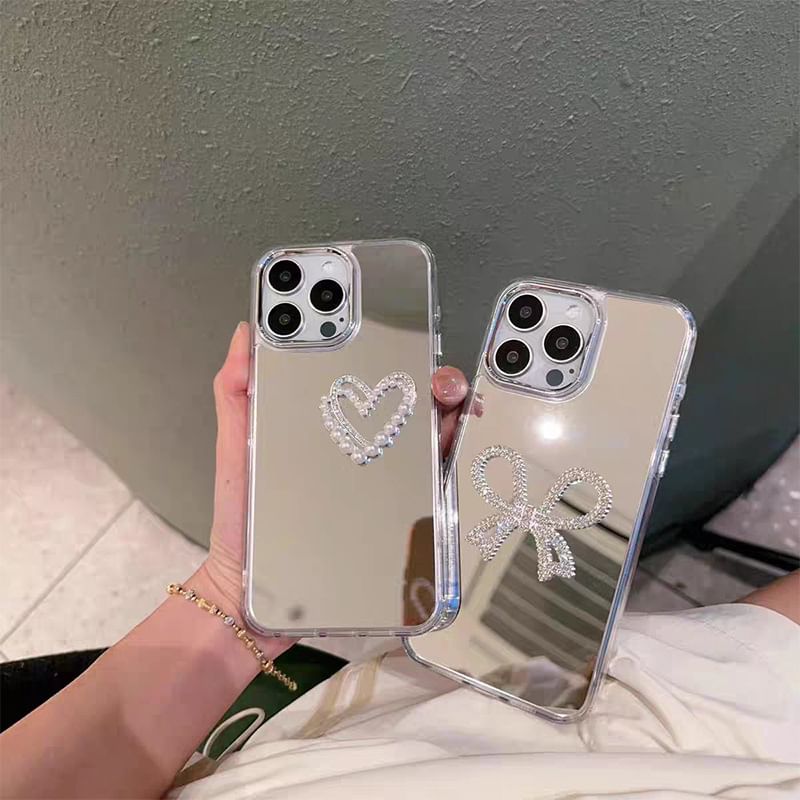 Pearl Mirrored Faux Phone Case