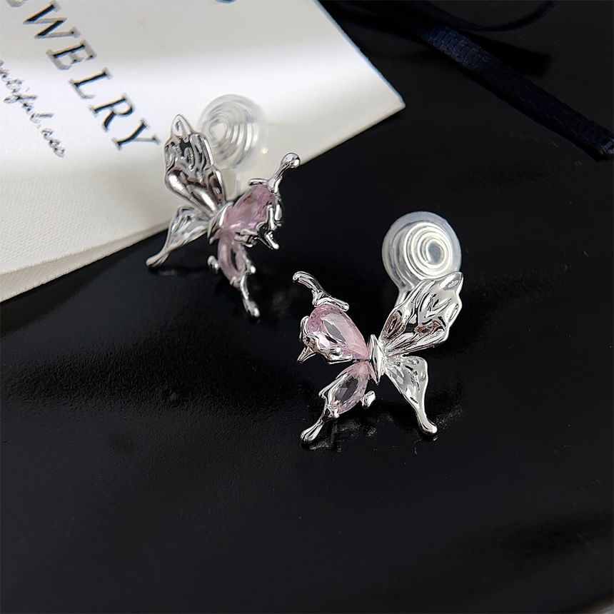 Butterfly Rhinestone Alloy Ear Cuff