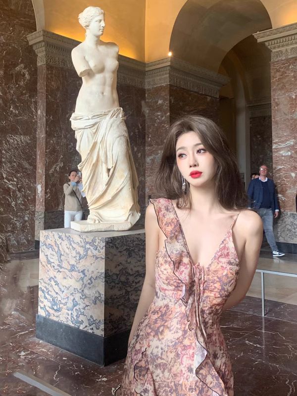 Sleeveless Floral Ruffle Maxi Sundress