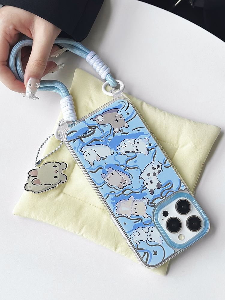 Rabbit Mirrored Strap Phone Case