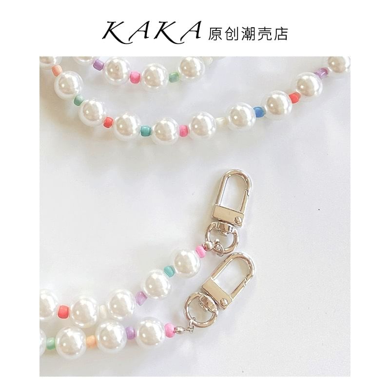 Pearl Phone Lanyard Faux