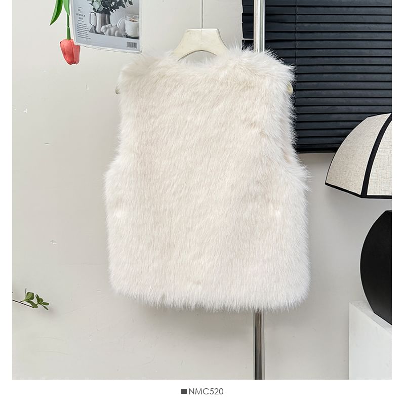 Faux-Fur Vest Jacket