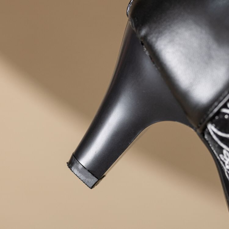 Short Boots Heel Lace Block