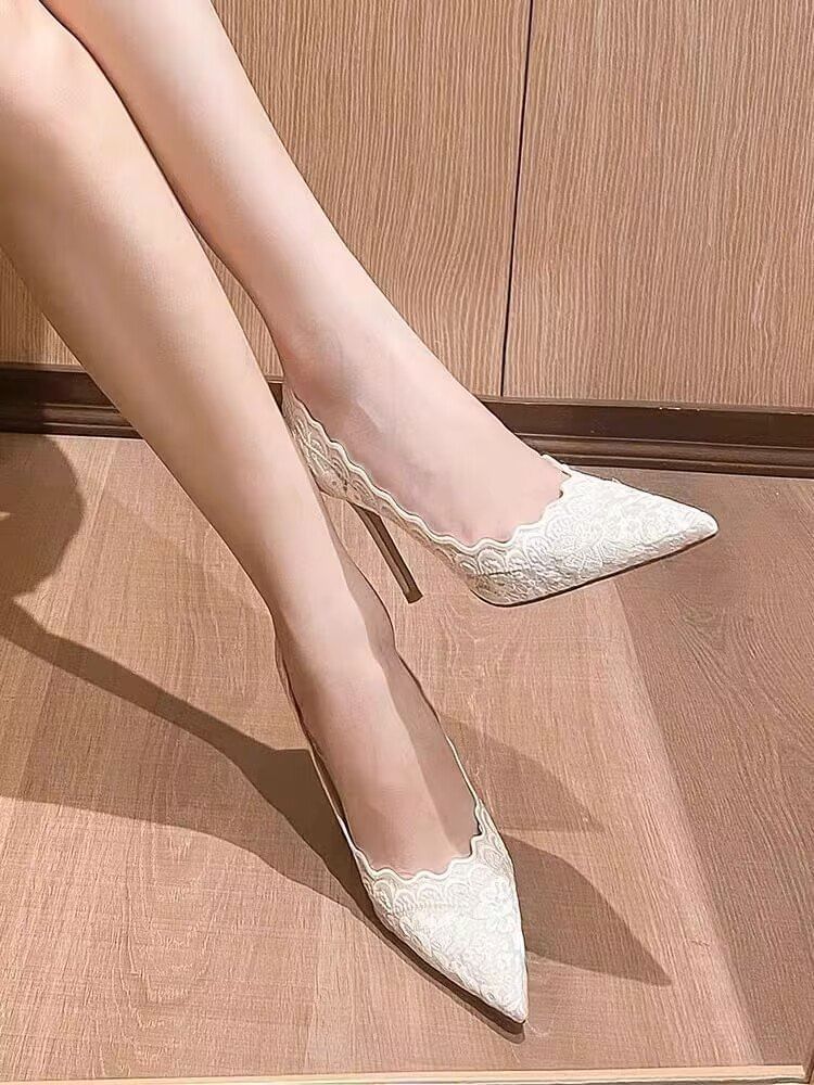 Stiletto Heel Lace Pumps