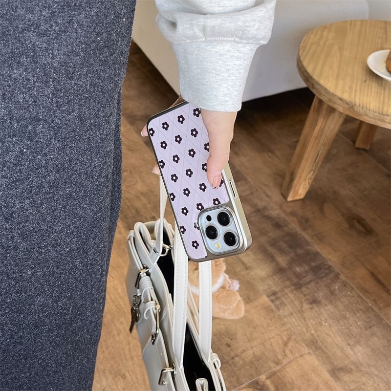 Floral Argyle Phone Case