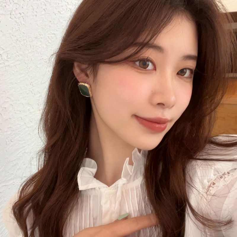 925 Sterling Silver Square Stud Earring