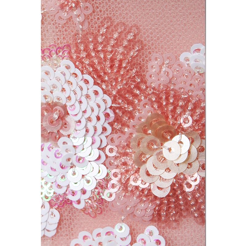 Sequined Off-Shoulder Evening Gown A-Line