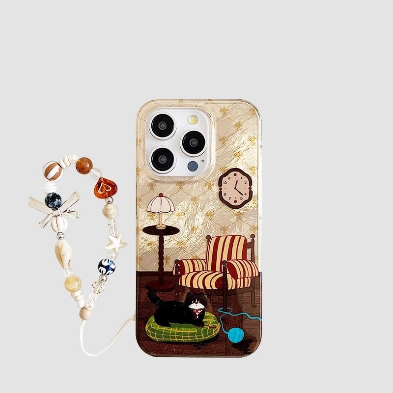 Cat Phone Case with Strap