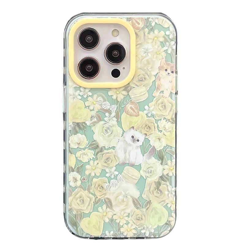 Floral Cat Phone Case