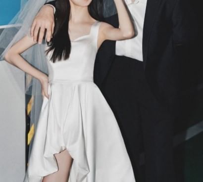 Sleeveless Plain Asymmetrical A-Line Wedding Dress