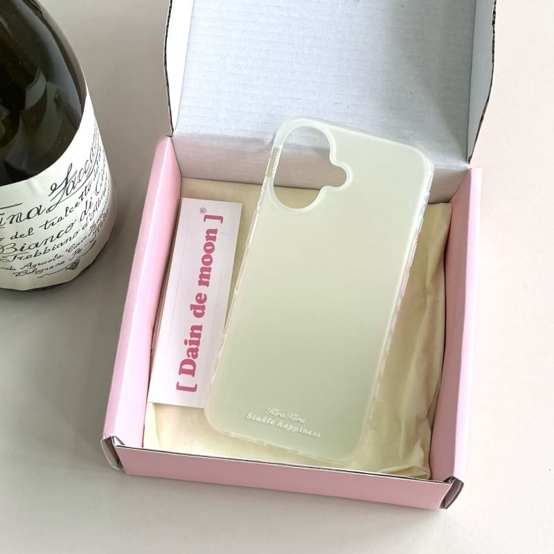 Gradient Magnetic (Compatible with MagSafe) Phone Case with Cartoon Stand