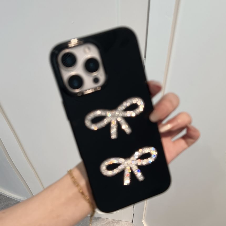 Bow Rhinestone Phone Case