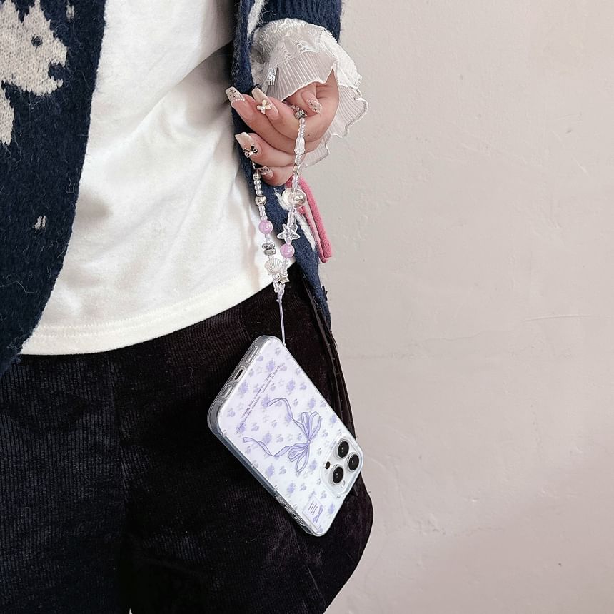 Bow Print Phone Case / Phone Strap / Set