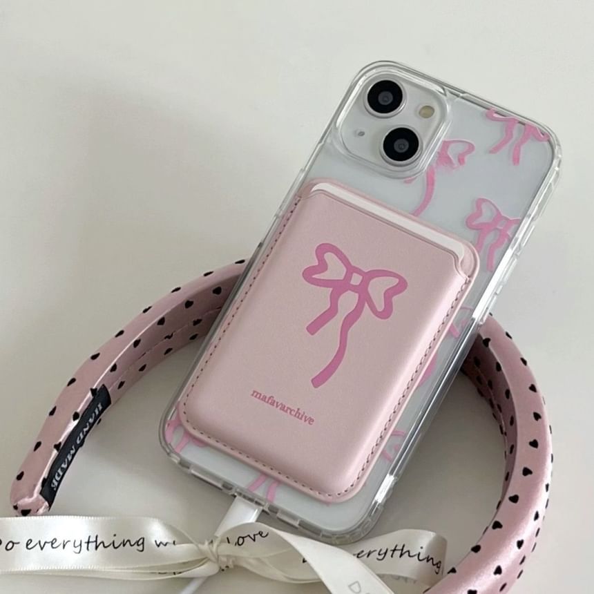 Bow Magnetic (Compatible with MagSafe) Phone Case / Card Holder / Set