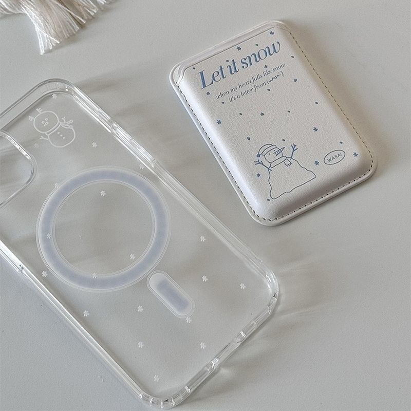 Snowman Magnetic (Compatible with MagSafe) Phone Case / Card Holder / Set