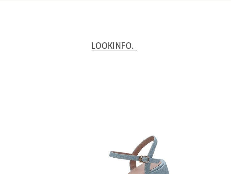 Platform Wedge Denim Sandals