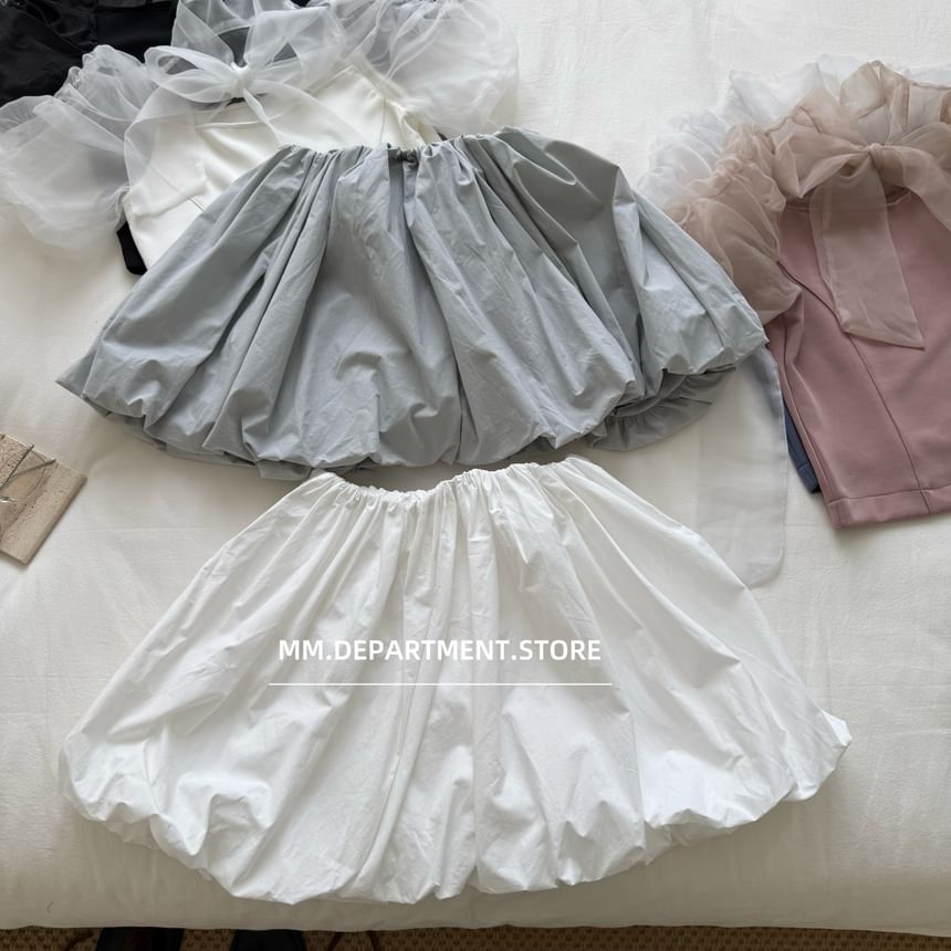 Rise Skirt Plain High Mini A-Line