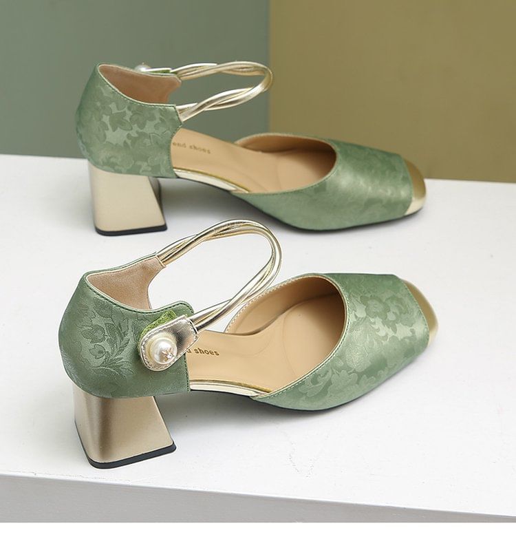 Heel D'Orsay Sandals Block