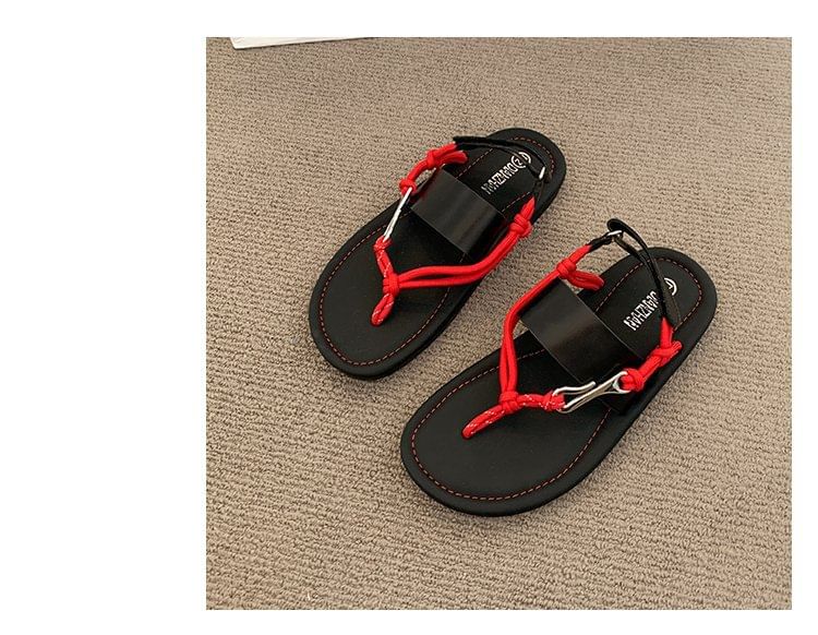 Buckled Thong Sandals