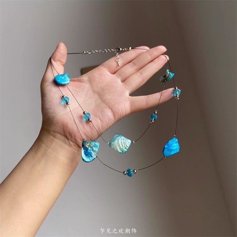 Layered Necklace Irregular Gemstone Beaded