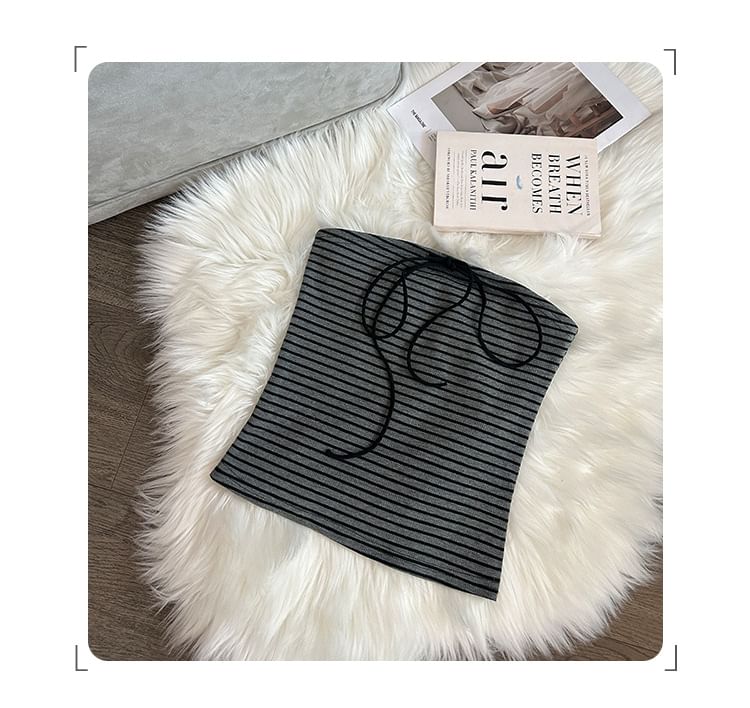 Tube Striped Top Crop