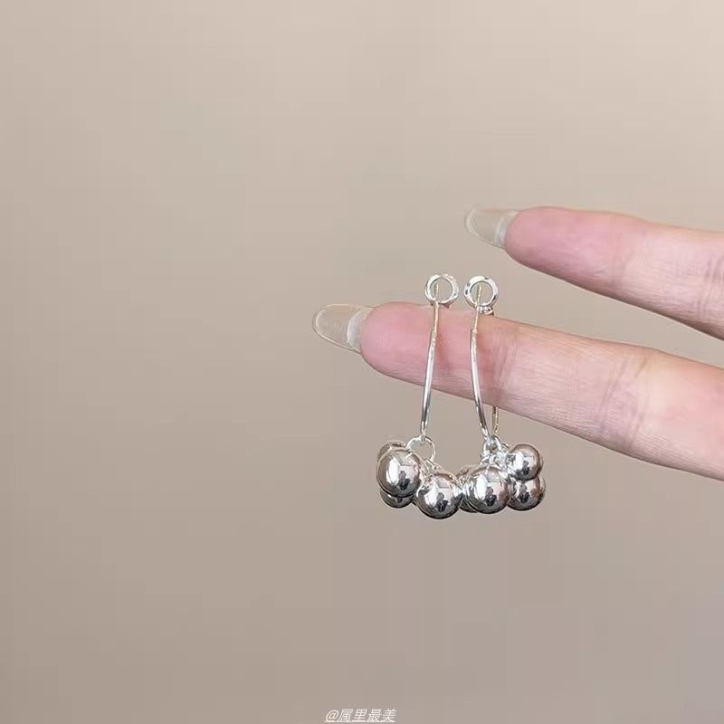 Alloy Drop Bead Polished Earring