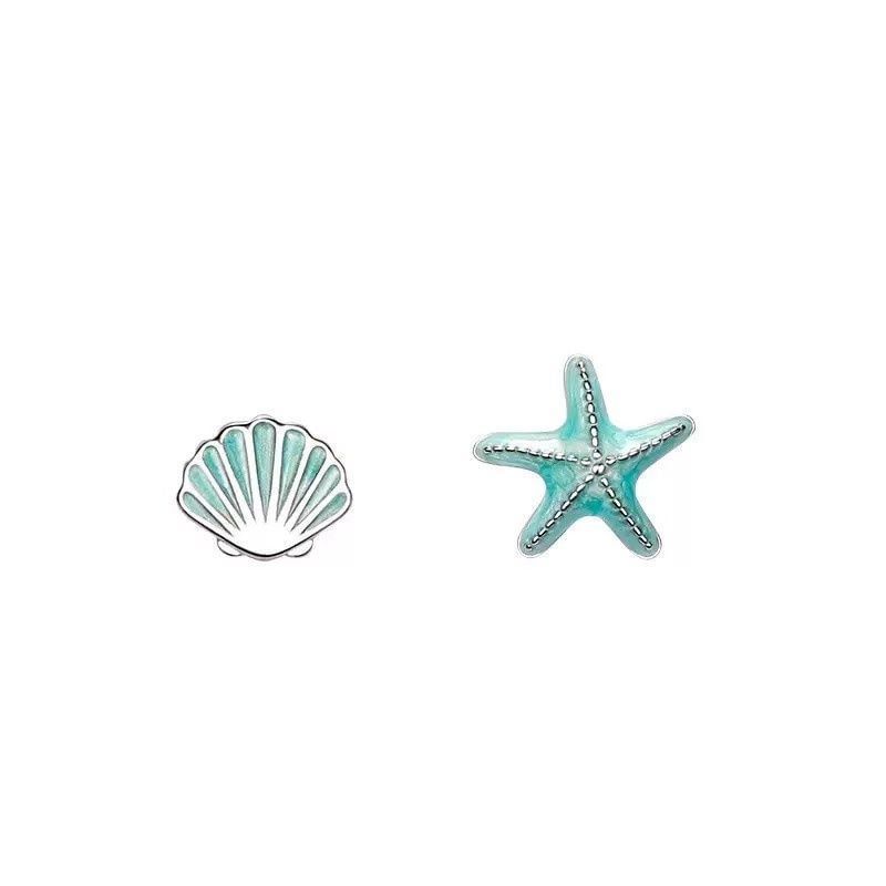 Starfish Stud Alloy Earring Asymmetrical