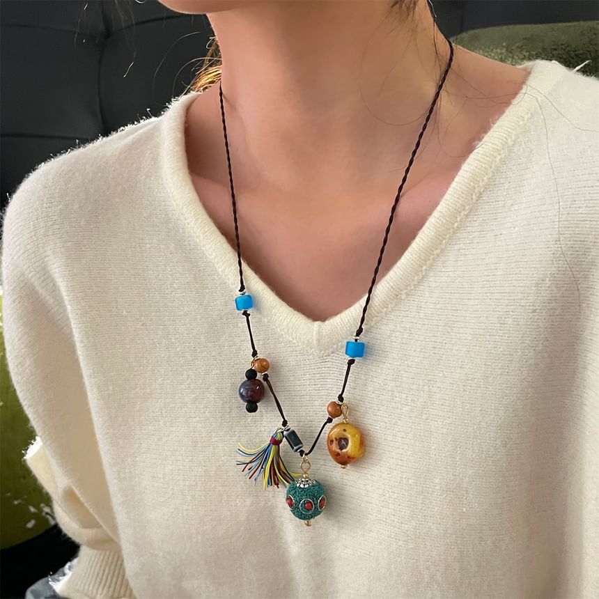 Glazed Pendant Necklace