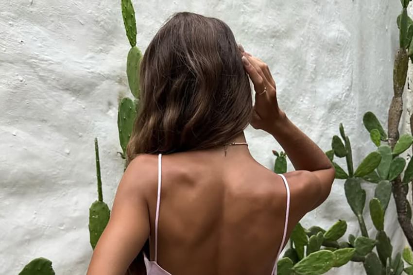 Open-Back Plunge-Neck Relaxed Camisole