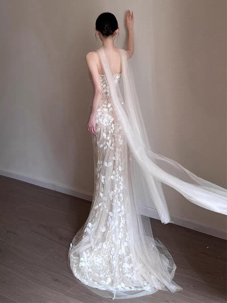 Strapless Mermaid Evening Gown