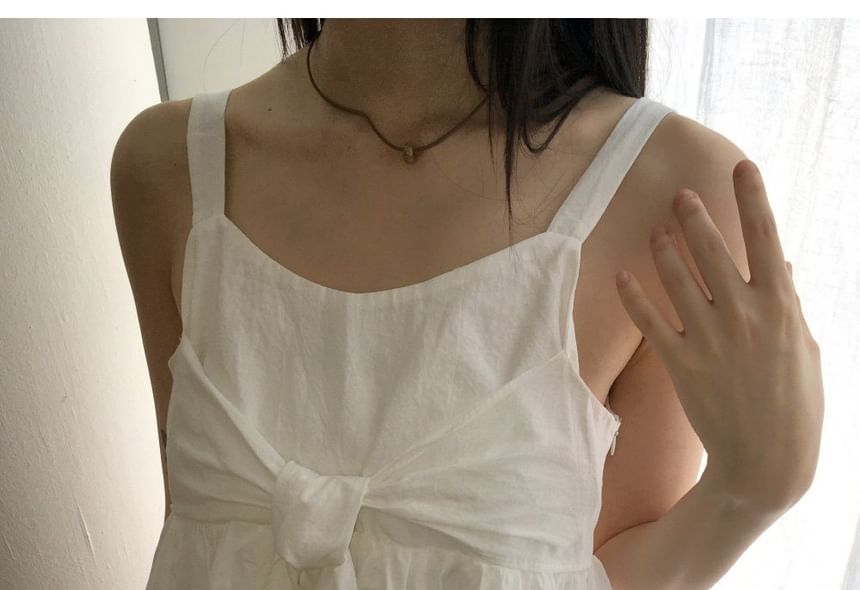 Plain Bow Flowy Camisole Top