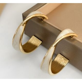 Twisted Galaxy Alloy Open Hoop Earring