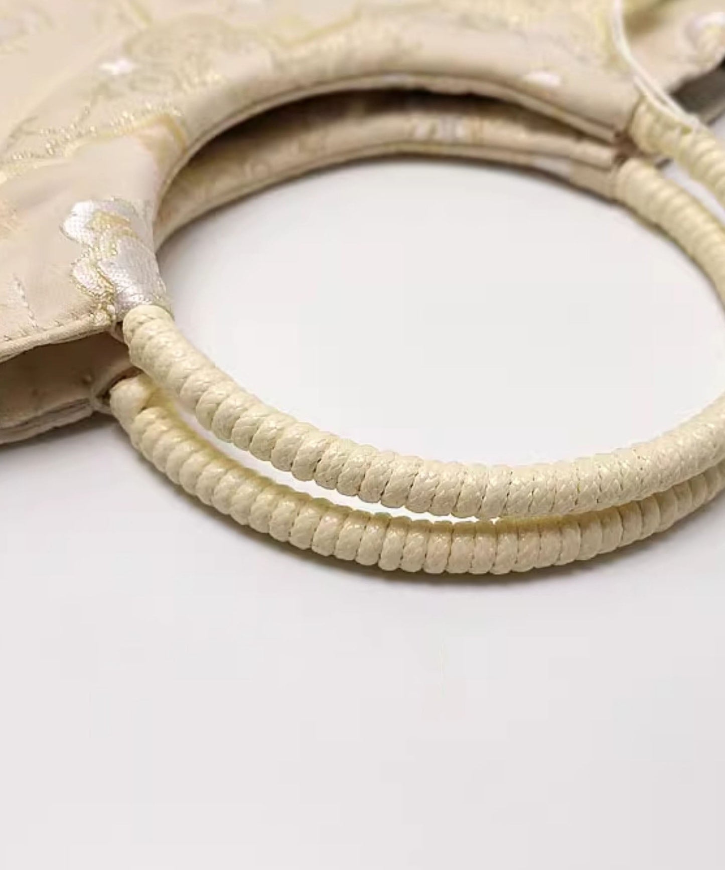 Chinese Handbag Beige Original Tote Tassel Print New