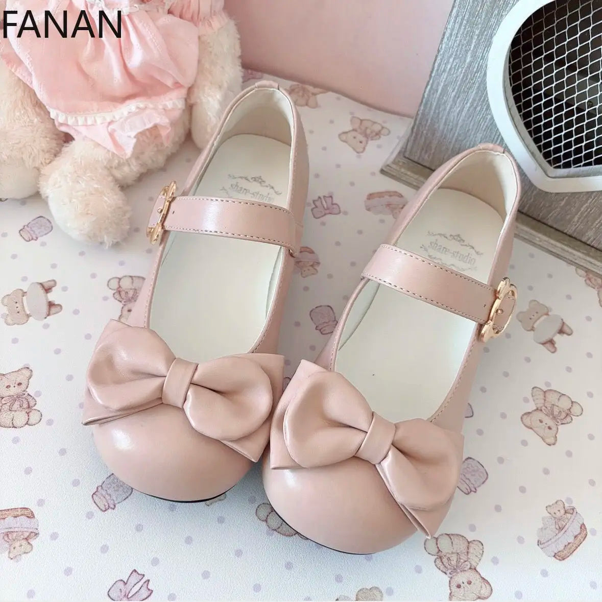 Princess Leather Elegant 35-43 Shoes Heel - Pink