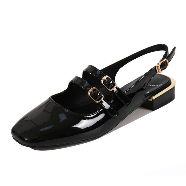 Double Strap Slingback Flats