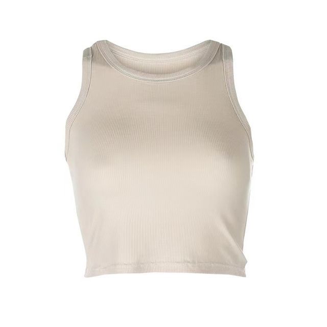 Plain Cropped Tank Top