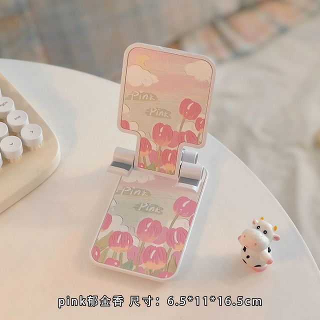 Floral Retractable Desktop Phone Stand