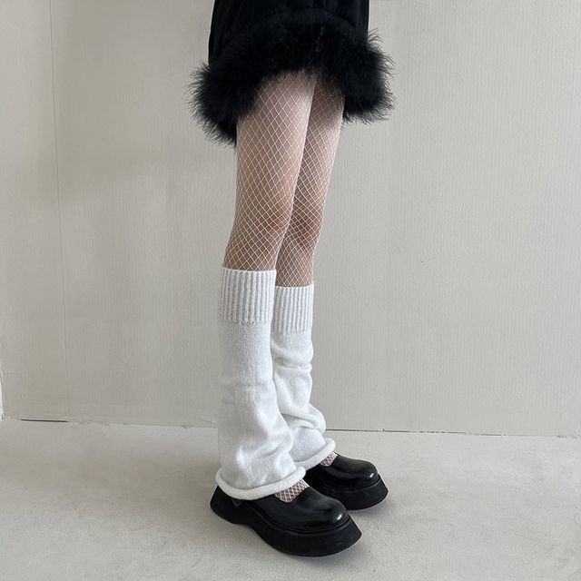 Beinwärmer aus schlichtem Strick