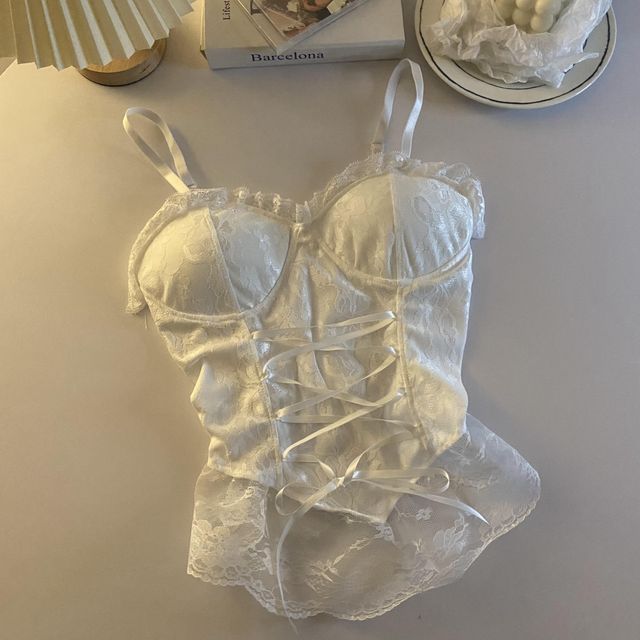 Stylish Tie-Strap Lace Cami