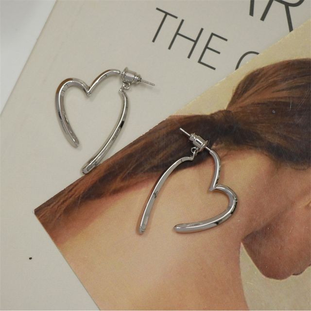 Through Alloy Earring Heart