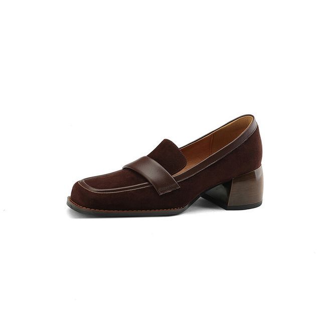 Chunky Heel Loafers