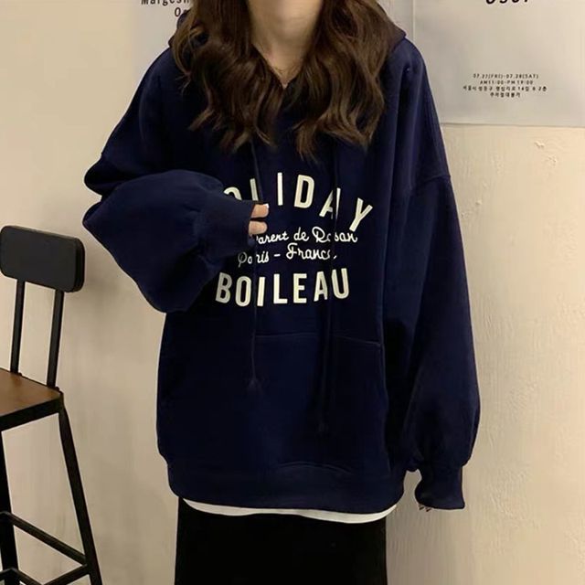 Lettering Oversized Hoodie