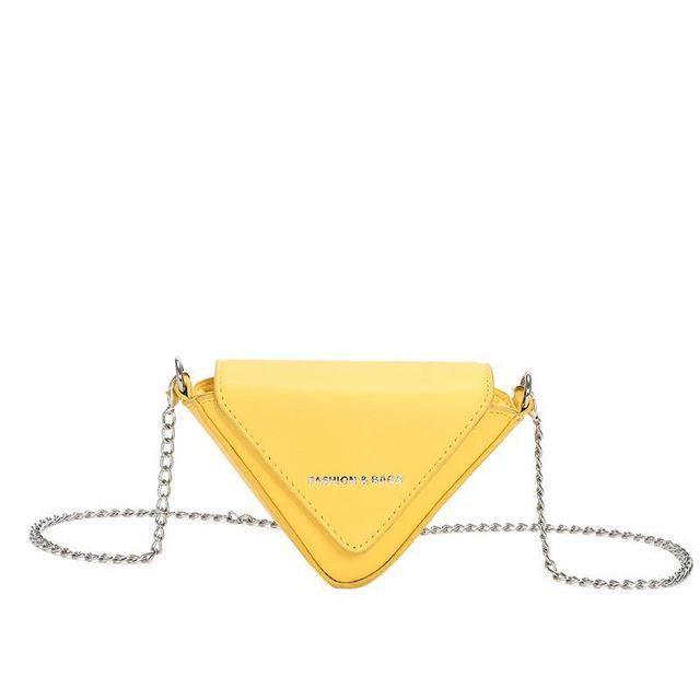 Chain Strap Triangle Crossbody Bag