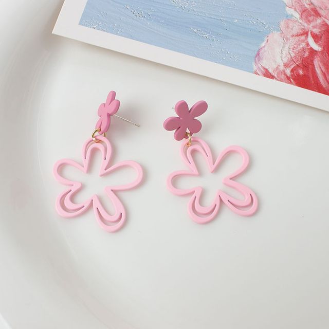 Floral Drop Earring / Clip-On Earring