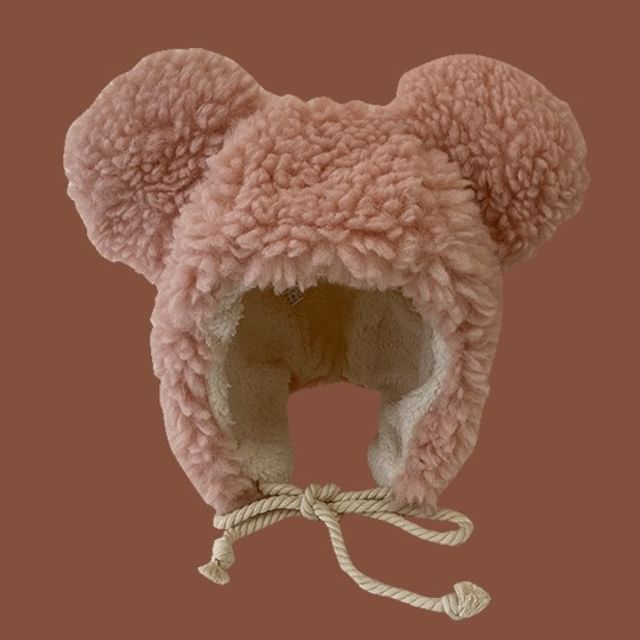 Bear Ear Fluffy Trapper Hat