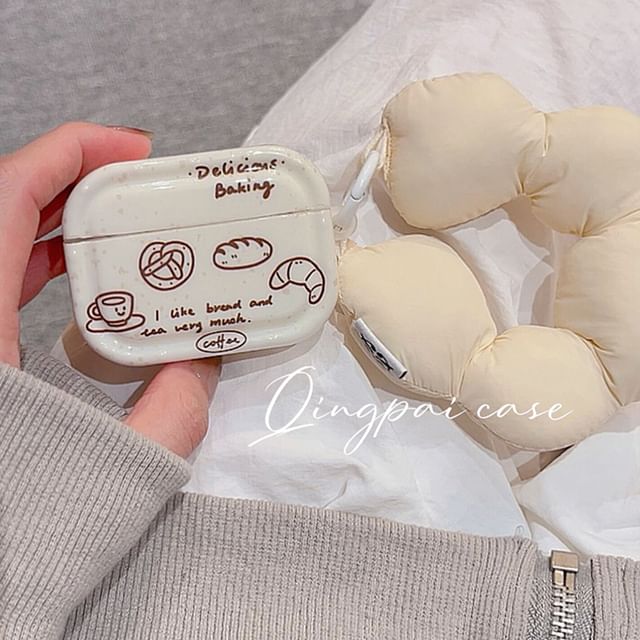 Bread Bear / Flower Wrist Band - Airpods / Pro Earphone Case Skin