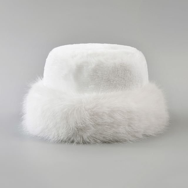 Plain Faux Fur Hat