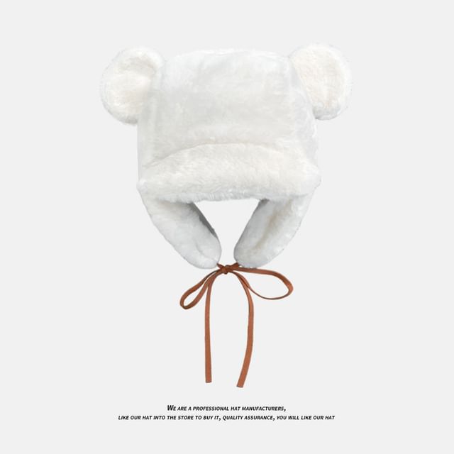 Bear Ear Chenille Trapper Hat