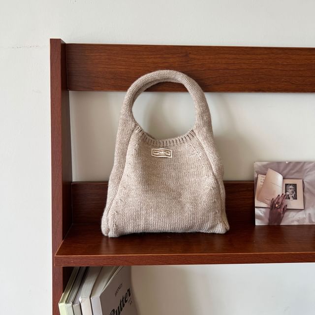 Plain Knit Tote Bag