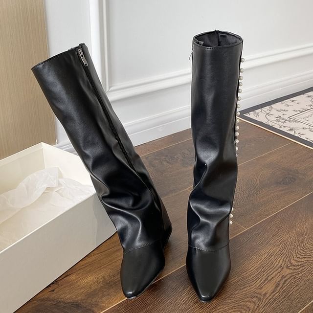 Tall Pointy Wedge Boots
